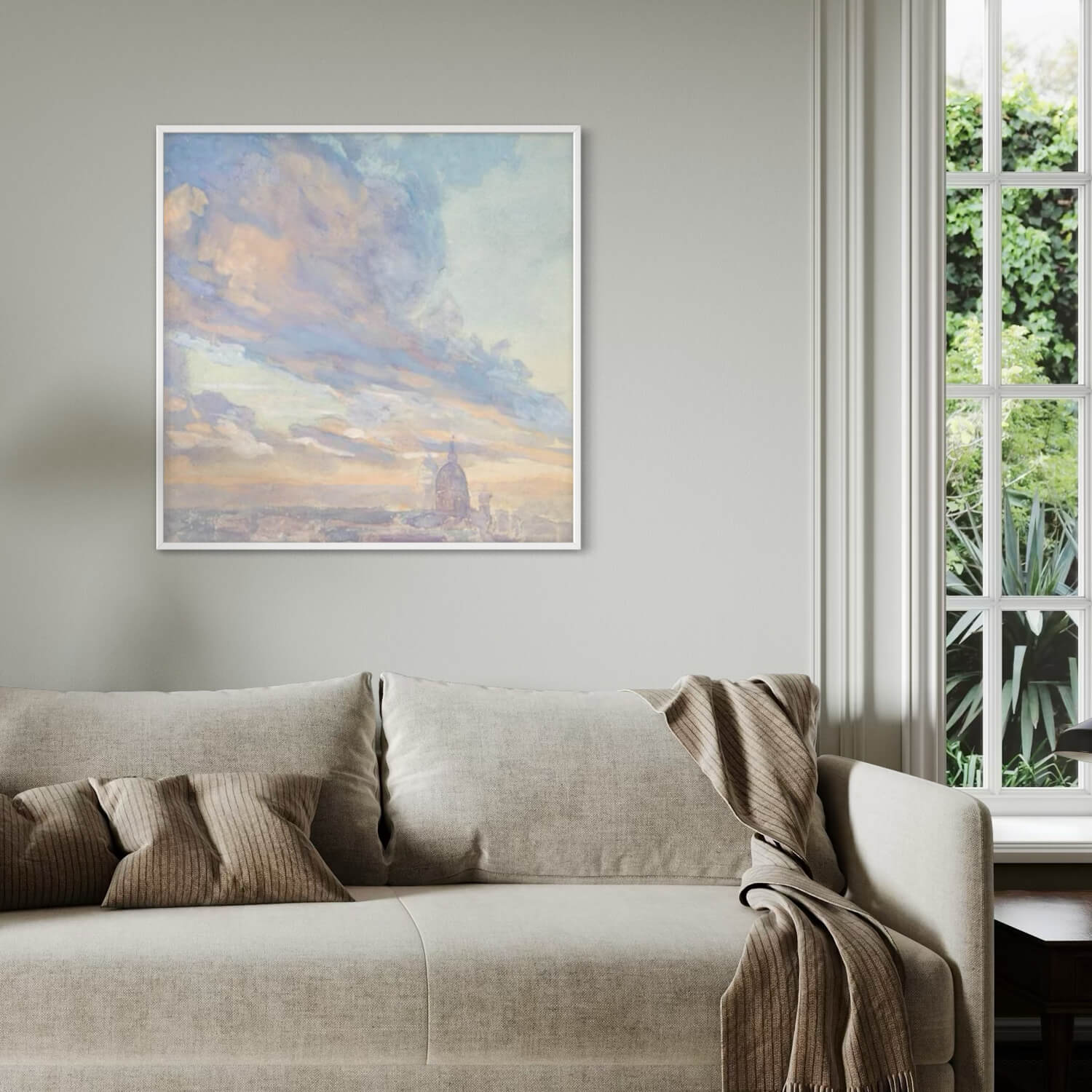 Hvid træramme - Bred (20 mm) - 100x100 cm-PlakatKunst