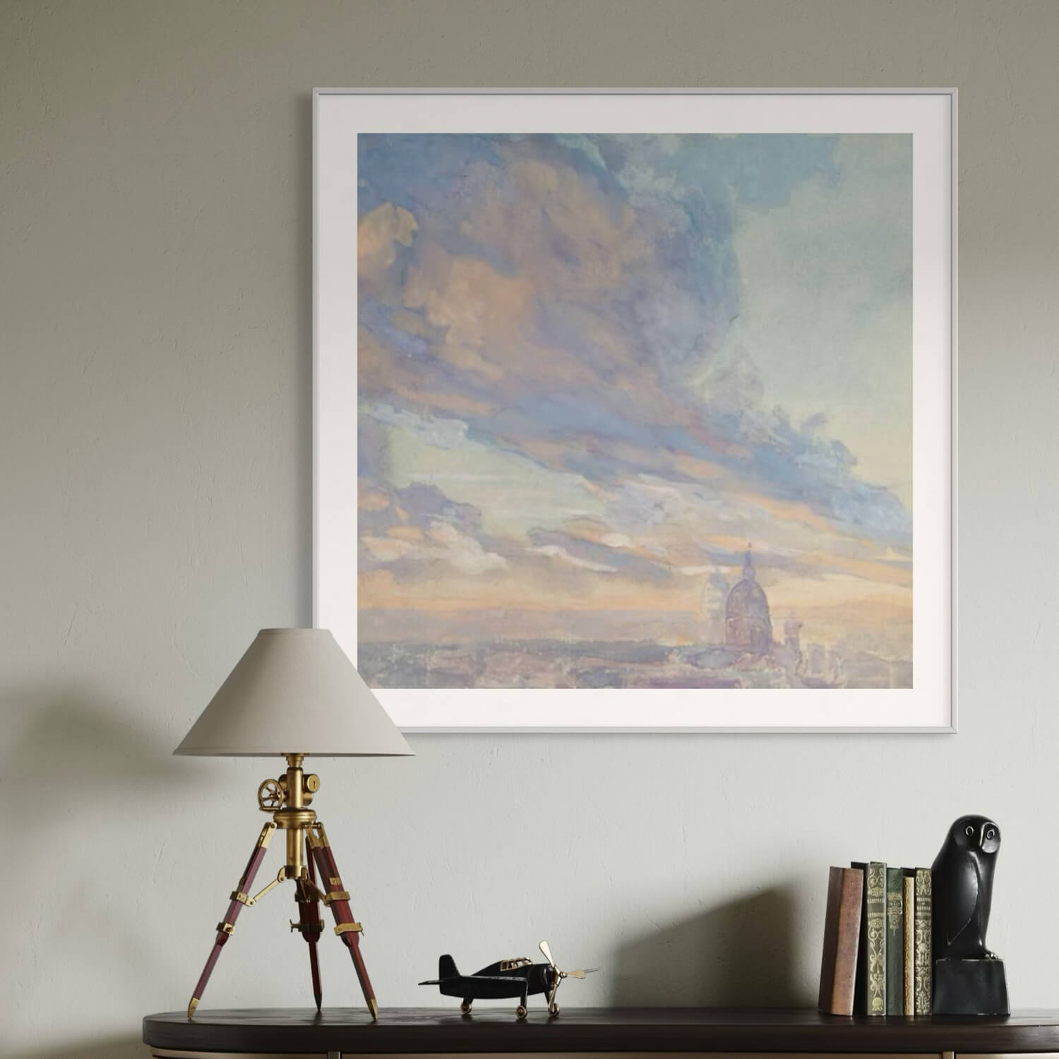 Mat sølv premium aluramme - Smal (6 mm) - 100x100 cm-PlakatKunst