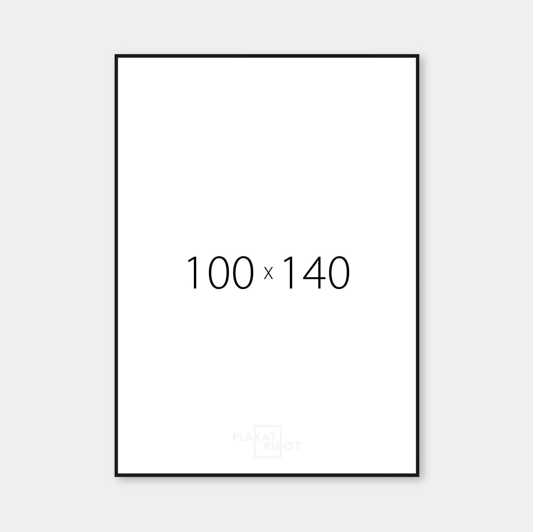 Sort premium aluramme - Smal (6 mm) - 100x140 cm-PlakatKunst