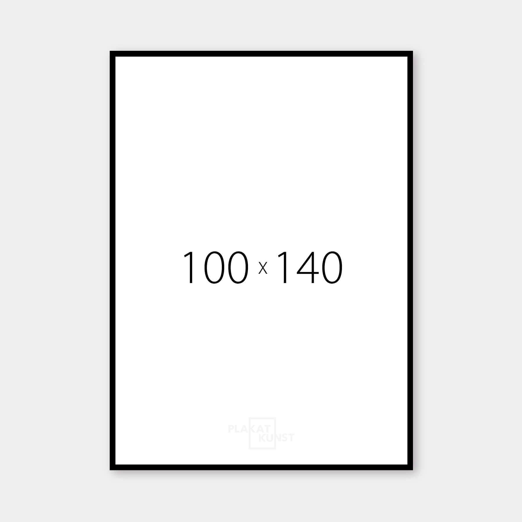 Sort træramme - Bred (20 mm) - 100x140 cm-PlakatKunst