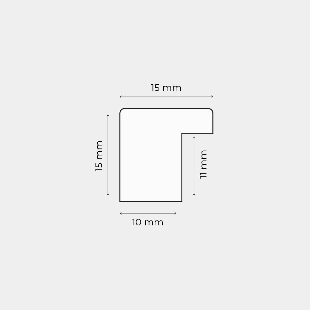 Sort træramme – Smal (15 mm) – 30x40 cm