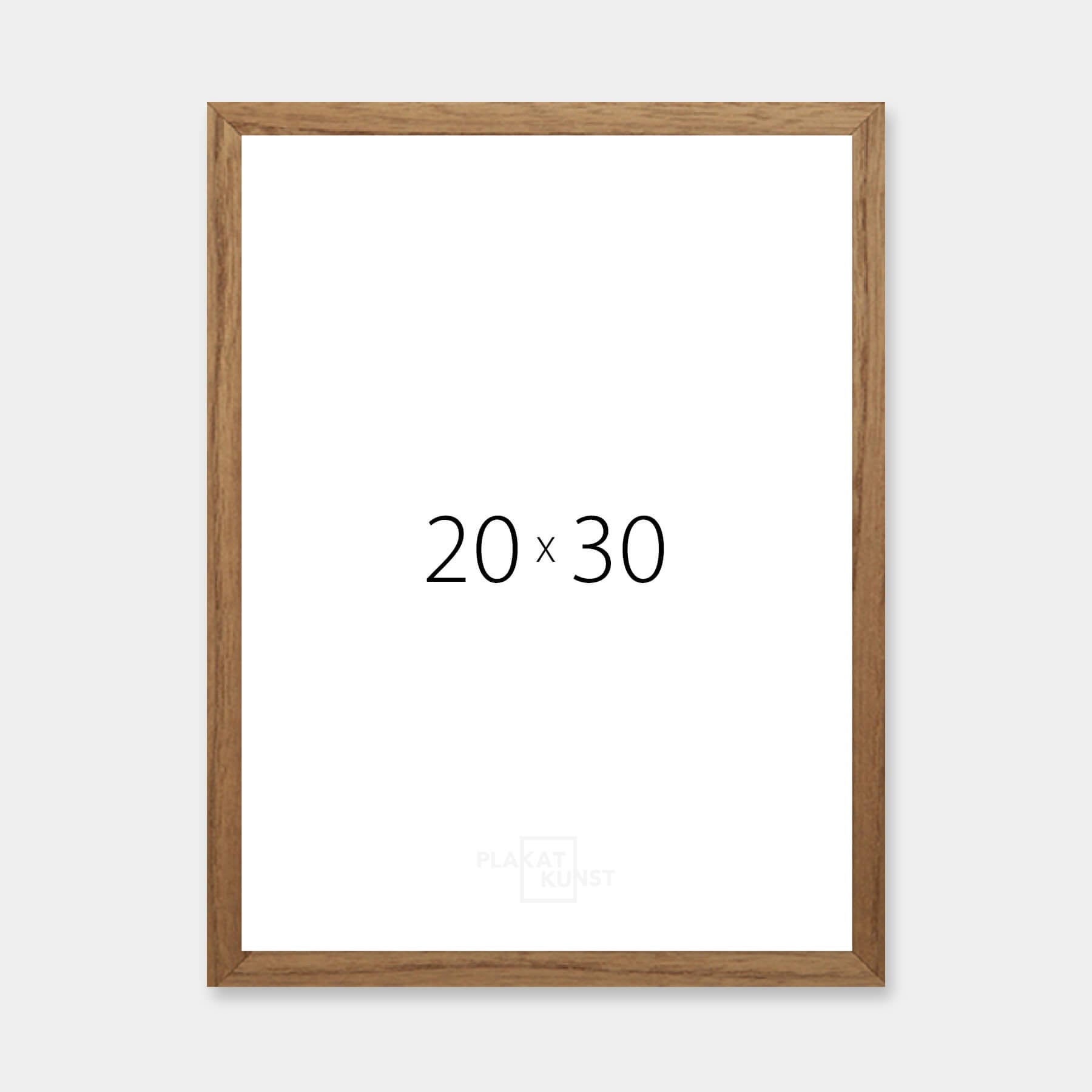 Mørk eg træramme - Smal (12 mm) – 20x30 cm-PlakatKunst