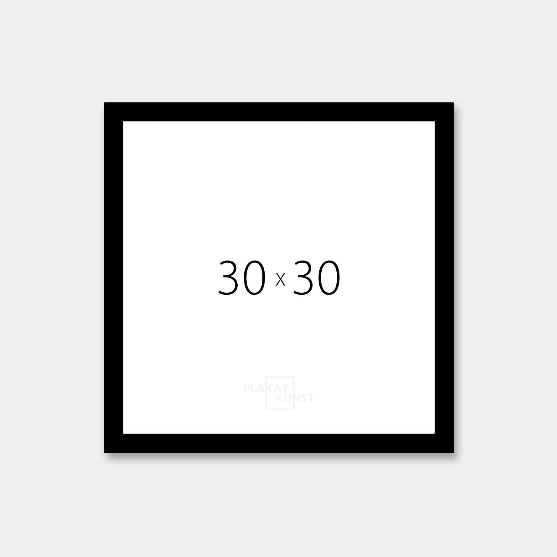 Sort træramme - Bred (20 mm) - 30x30 cm