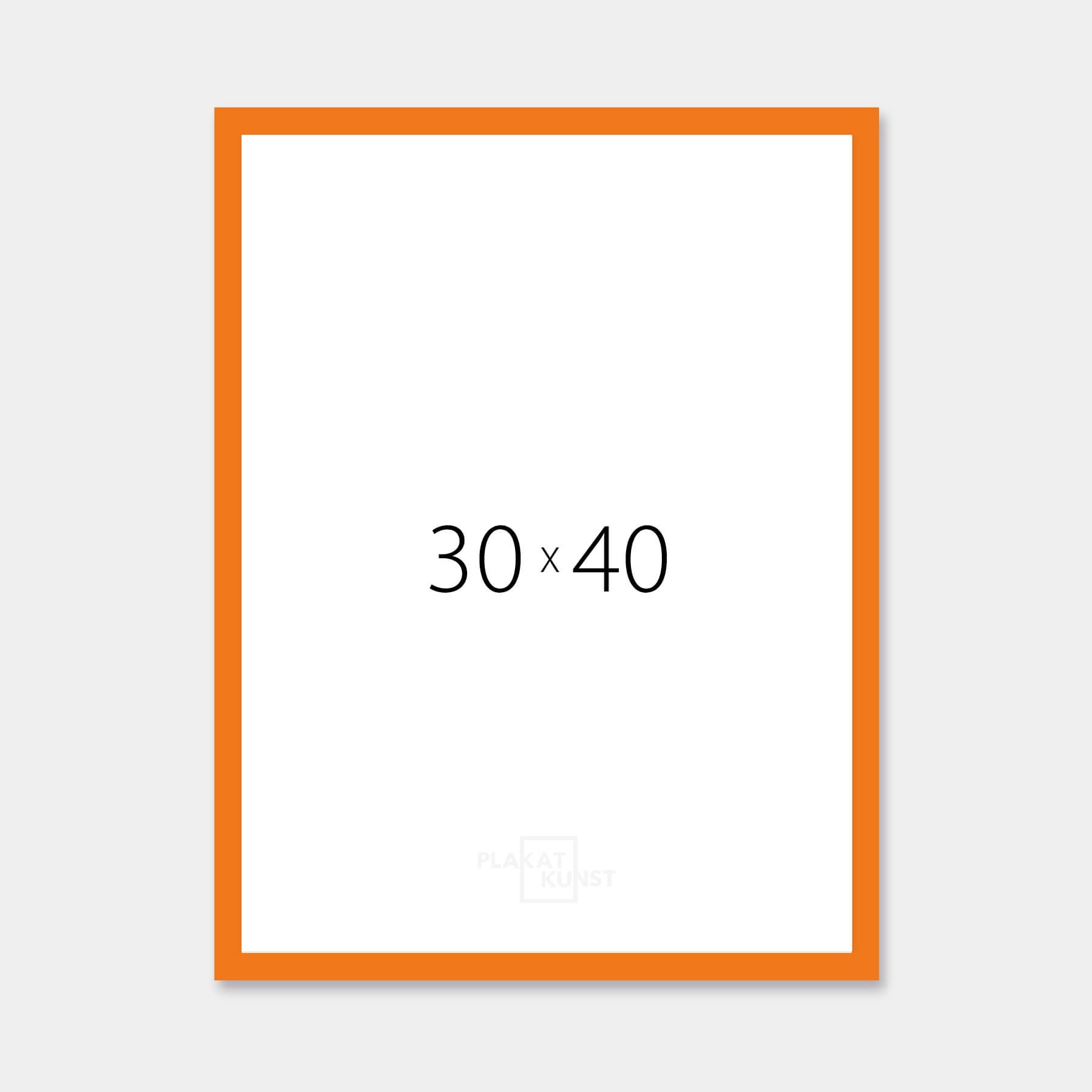 Orange blank træramme - Smal (13 mm) - 30x40 cm