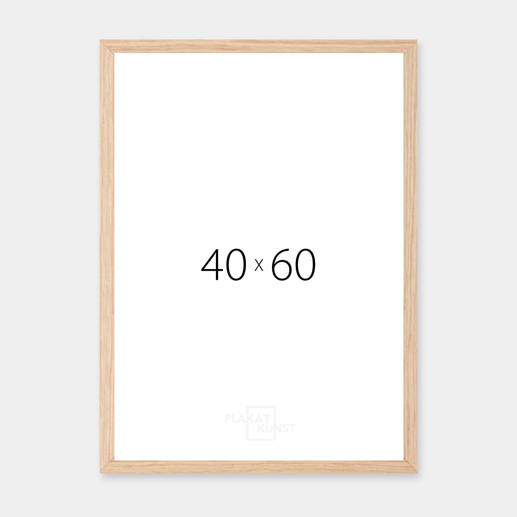 Massiv egetræsramme - Bred (20 mm) - 40x60 cm