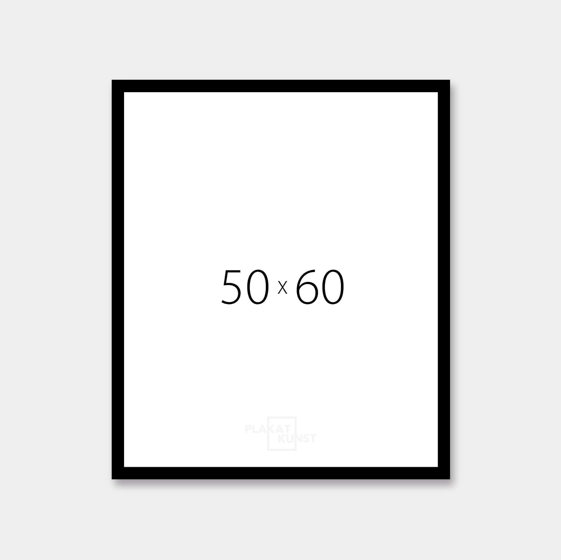 Sort træramme  – Bred (20 mm) – 50x60 cm