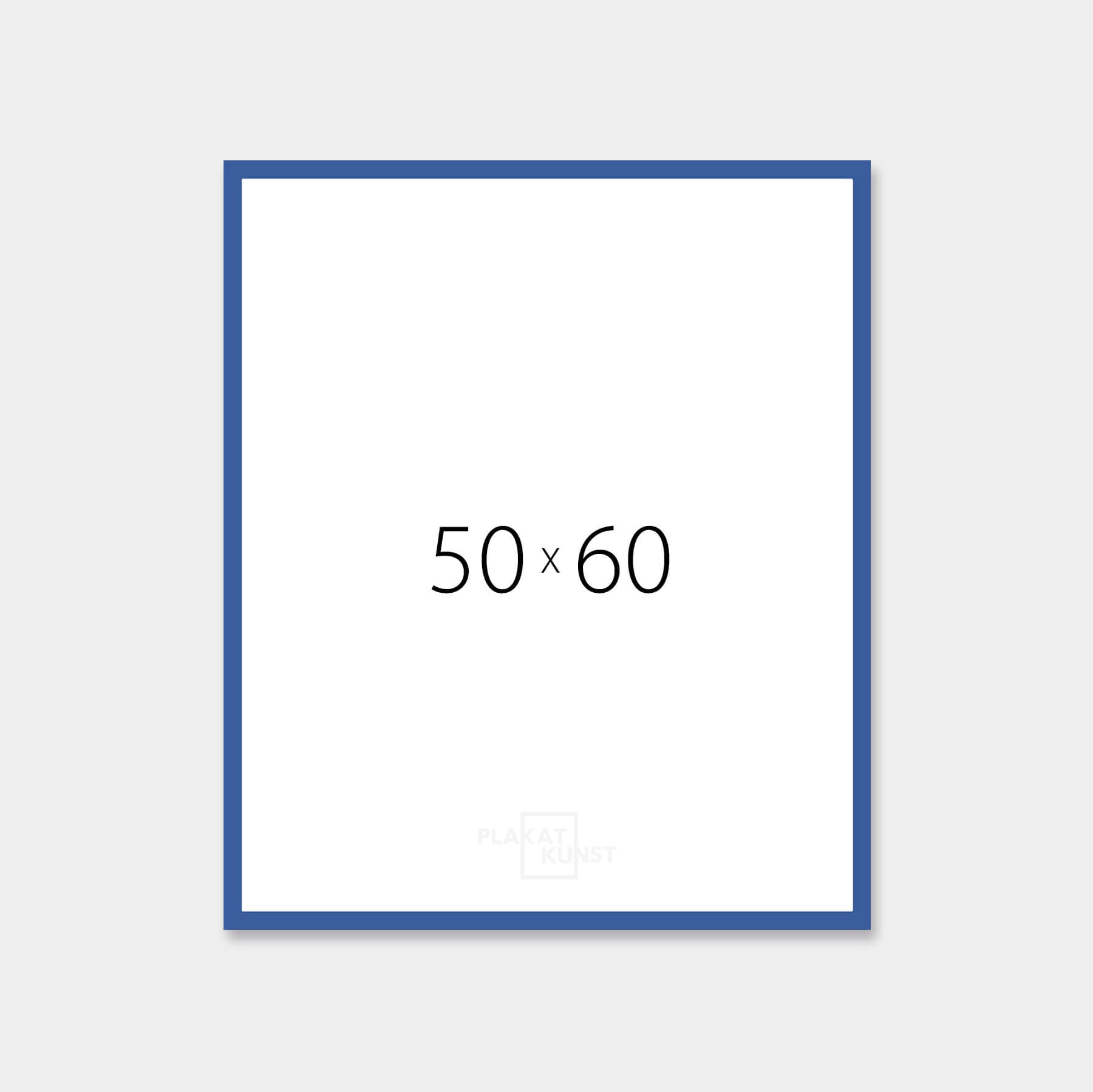 Mat blå 50x60 ramme | Trærammer | PlakatKunst.dk