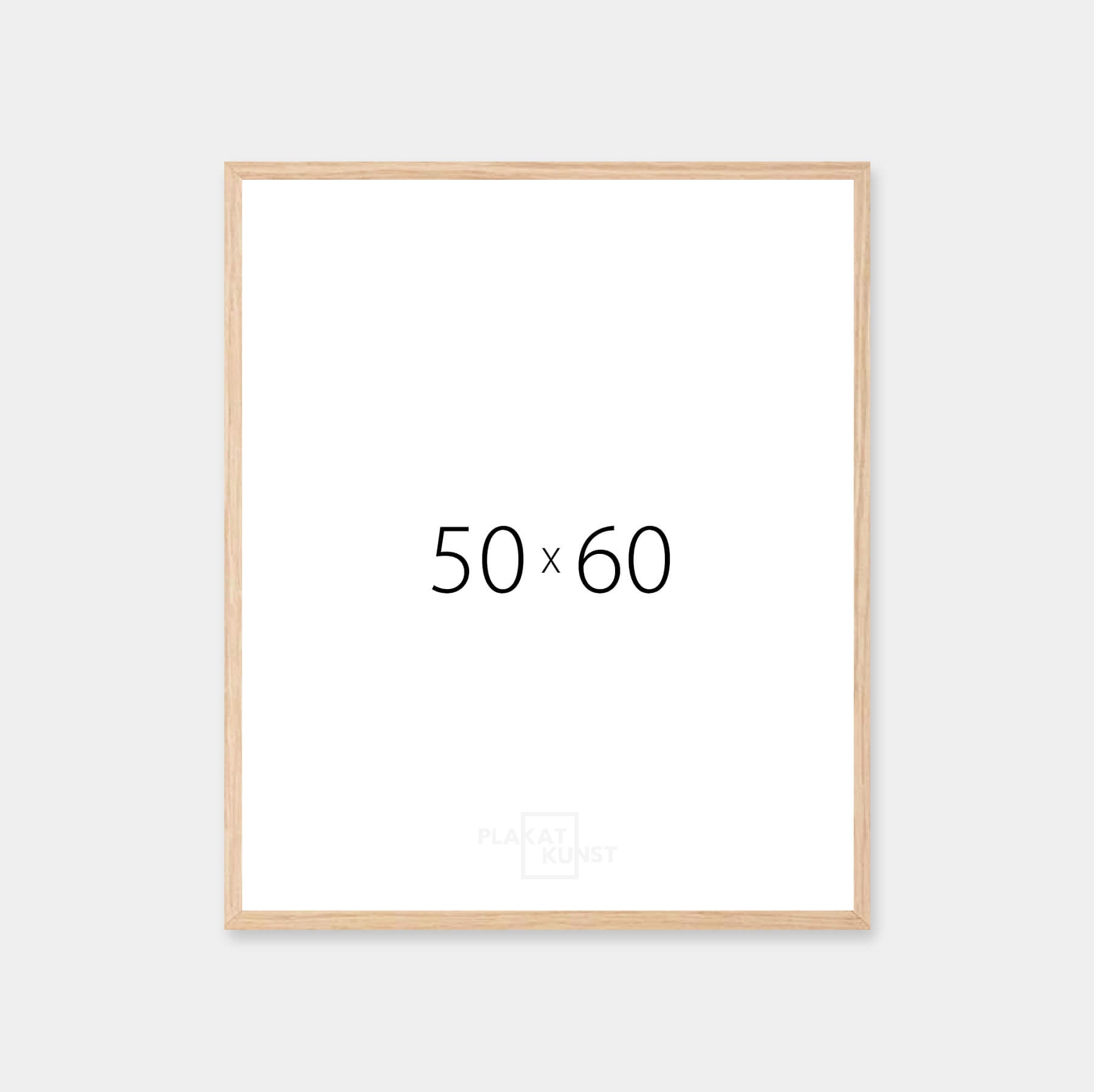 Massiv egetræsramme – Smal (12 mm) – 50x60 cm