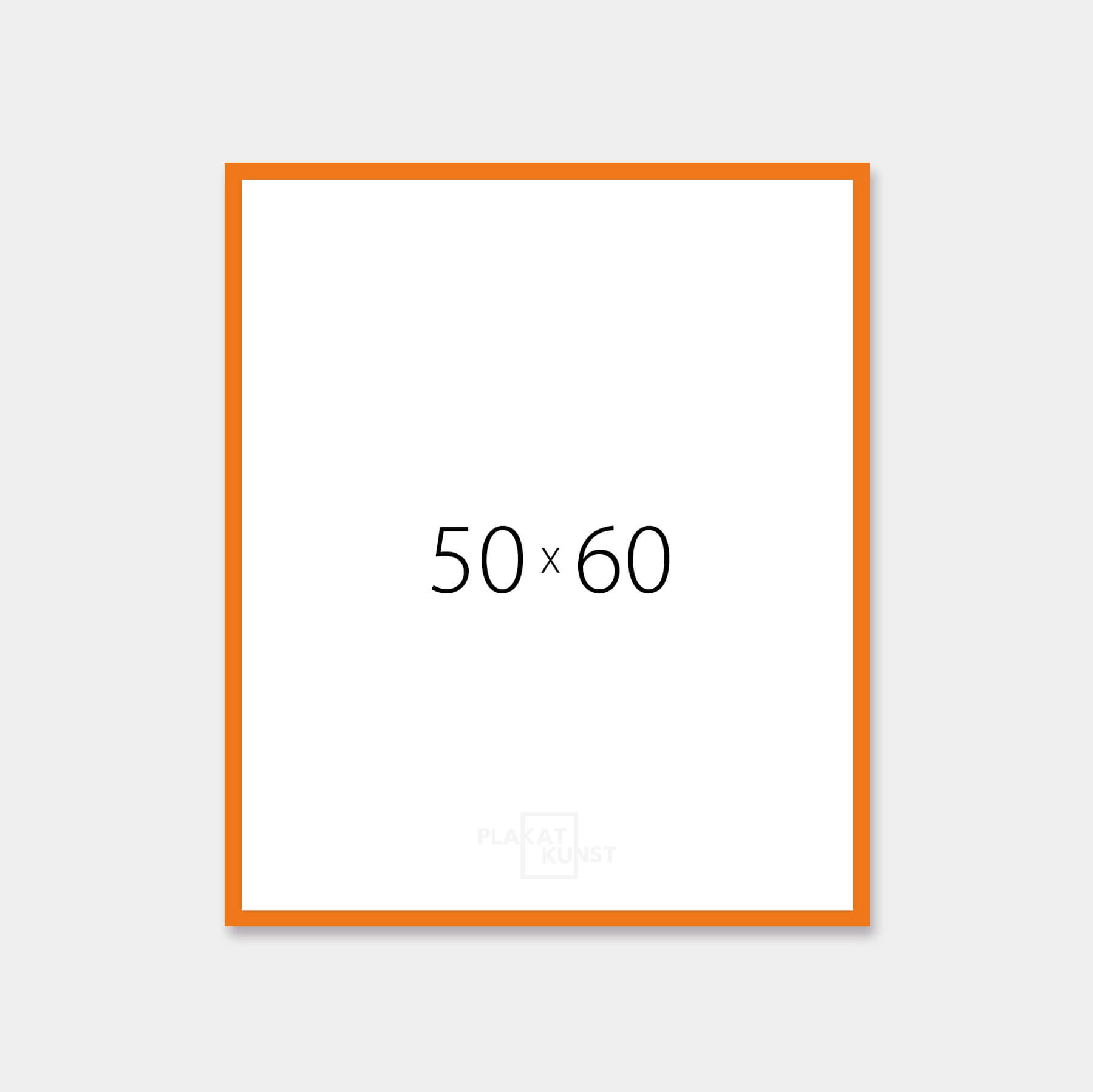 Orange blank træramme - Smal (13 mm) - 50x60 cm