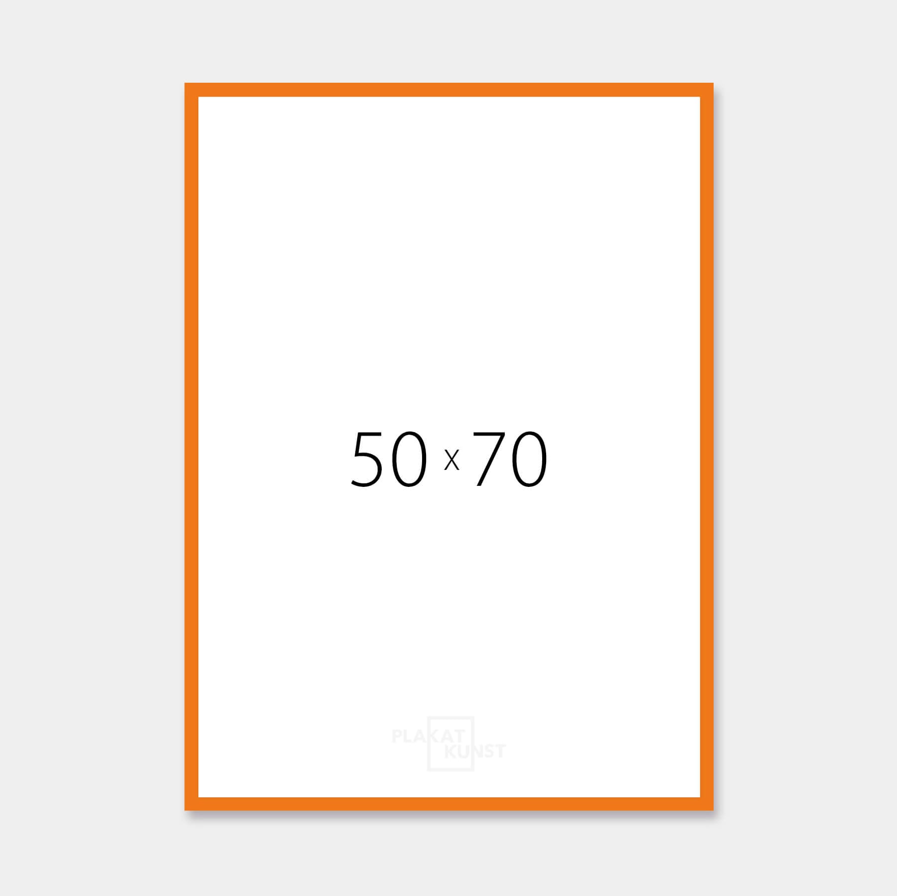 Orange blank træramme - Smal (14 mm) - 50x70 cm