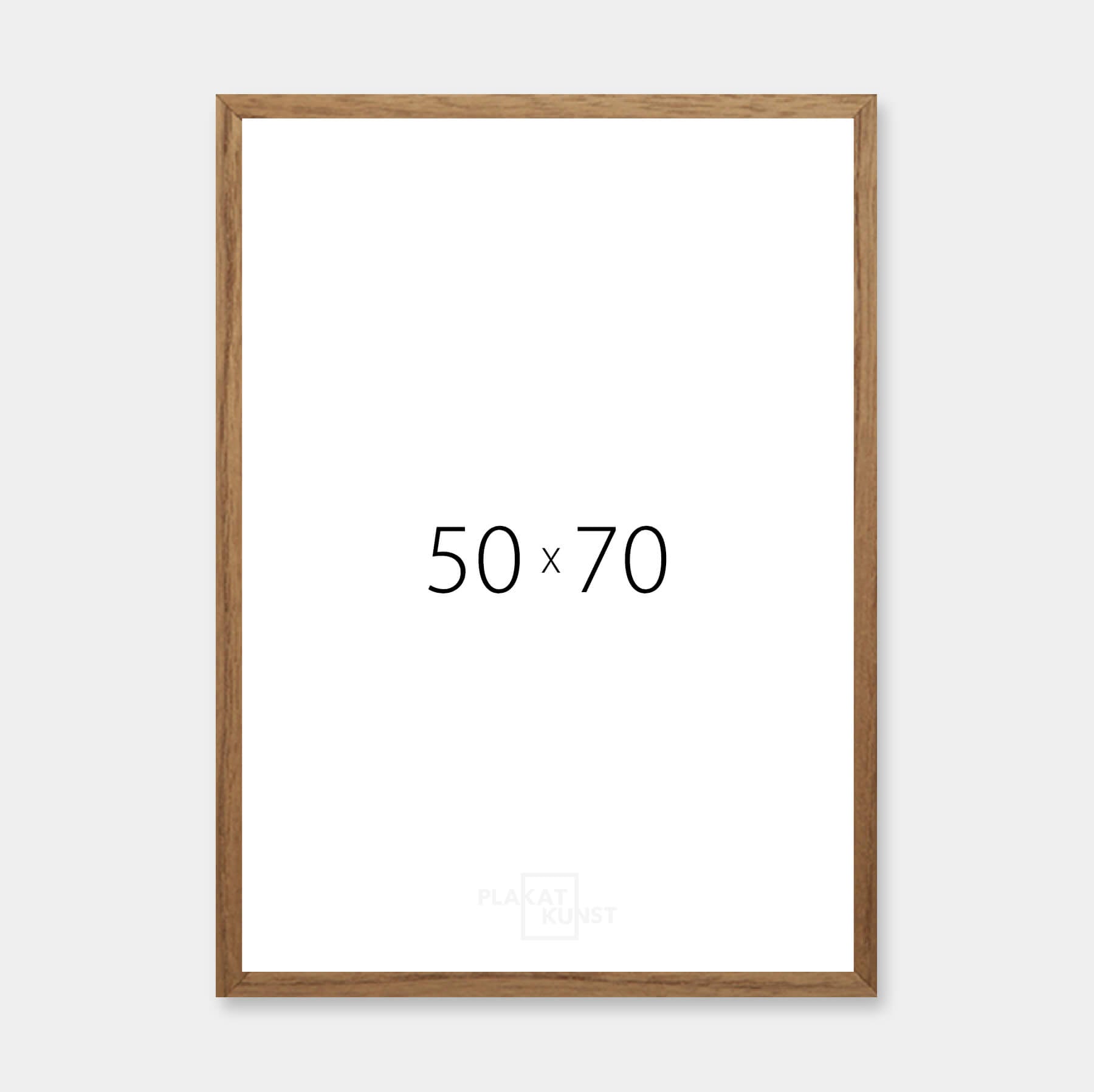 Mørk eg træramme - Bred (20 mm) - 50x70 cm