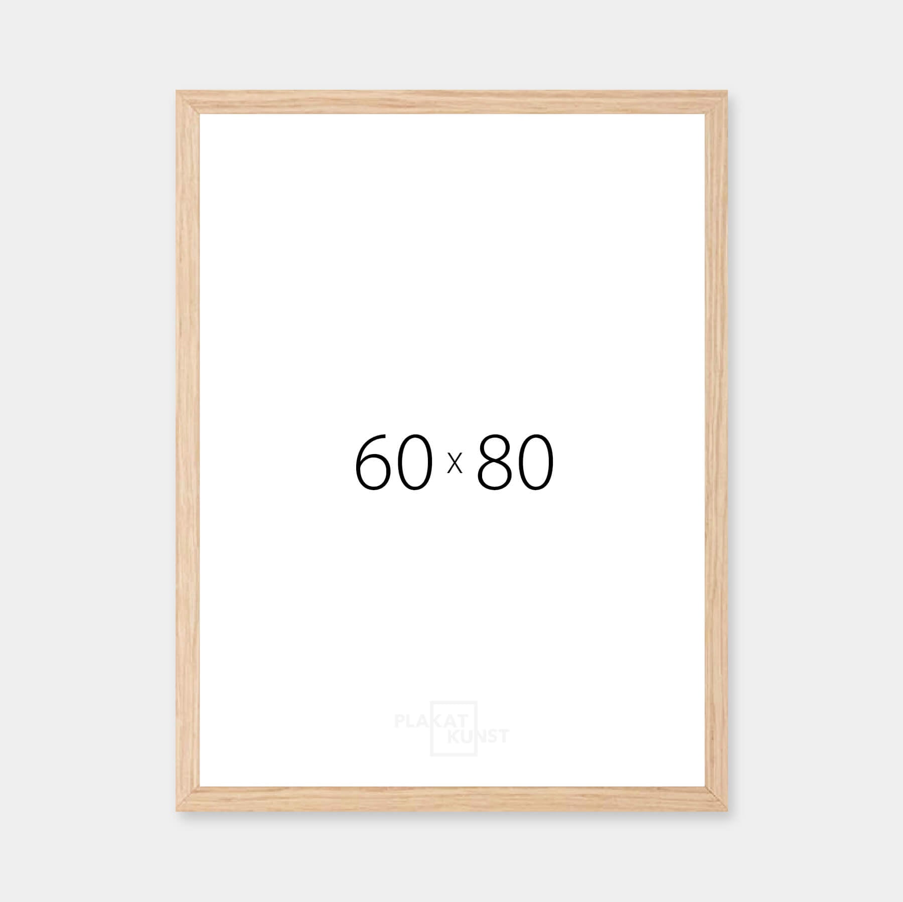 Massiv egetræsramme – Bred (20 mm) – 60x80 cm