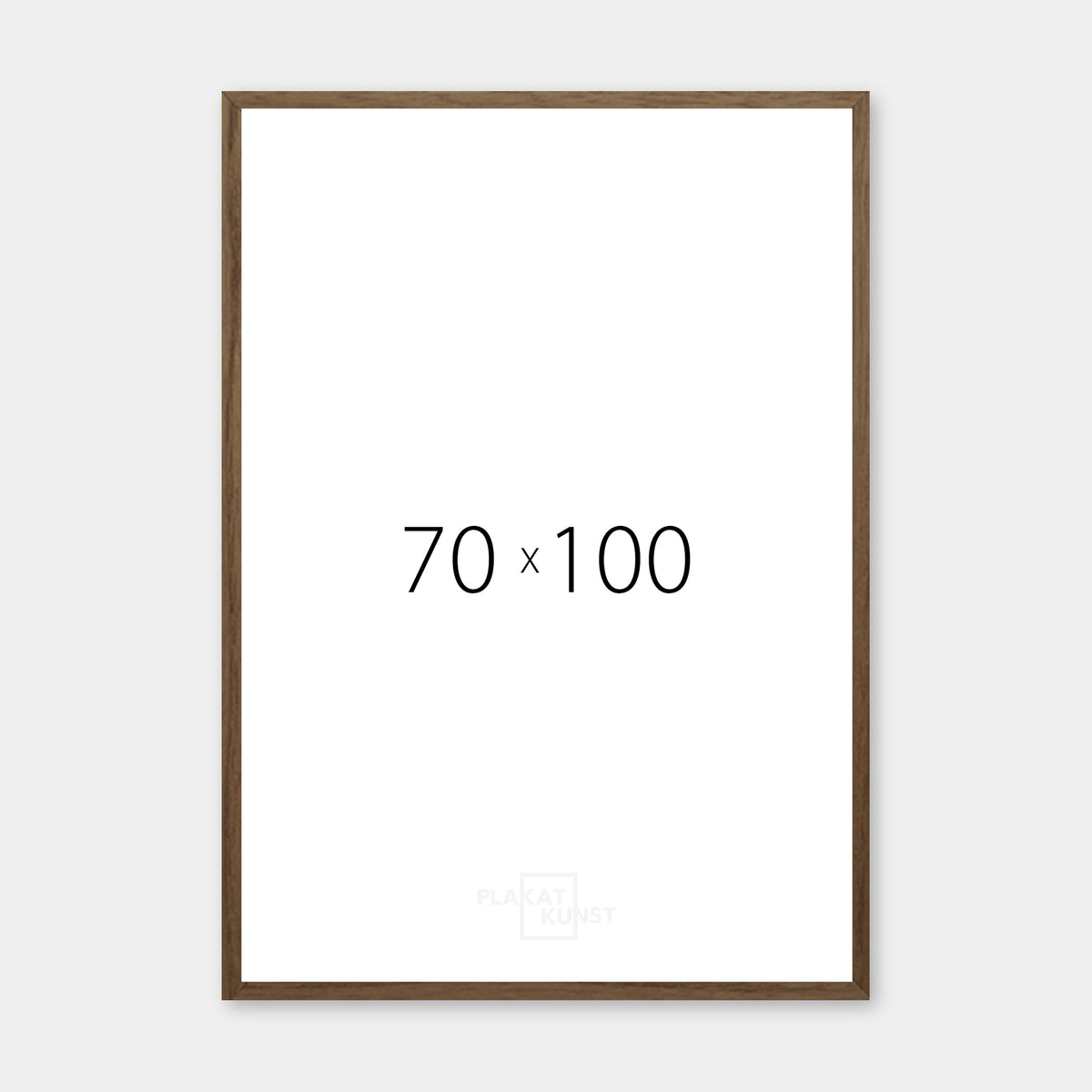Røget eg træramme - Bred (20 mm) - 70x100 cm