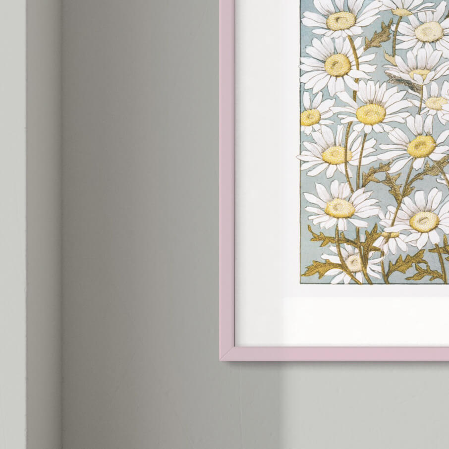 Lyserød mat træramme – Smal (15 mm) – 40x50 cm-PlakatKunst