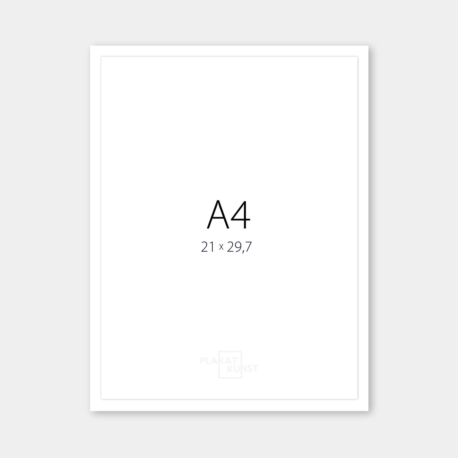Hvid træramme – Smal (10 mm) – A4 (21x29.7 cm)