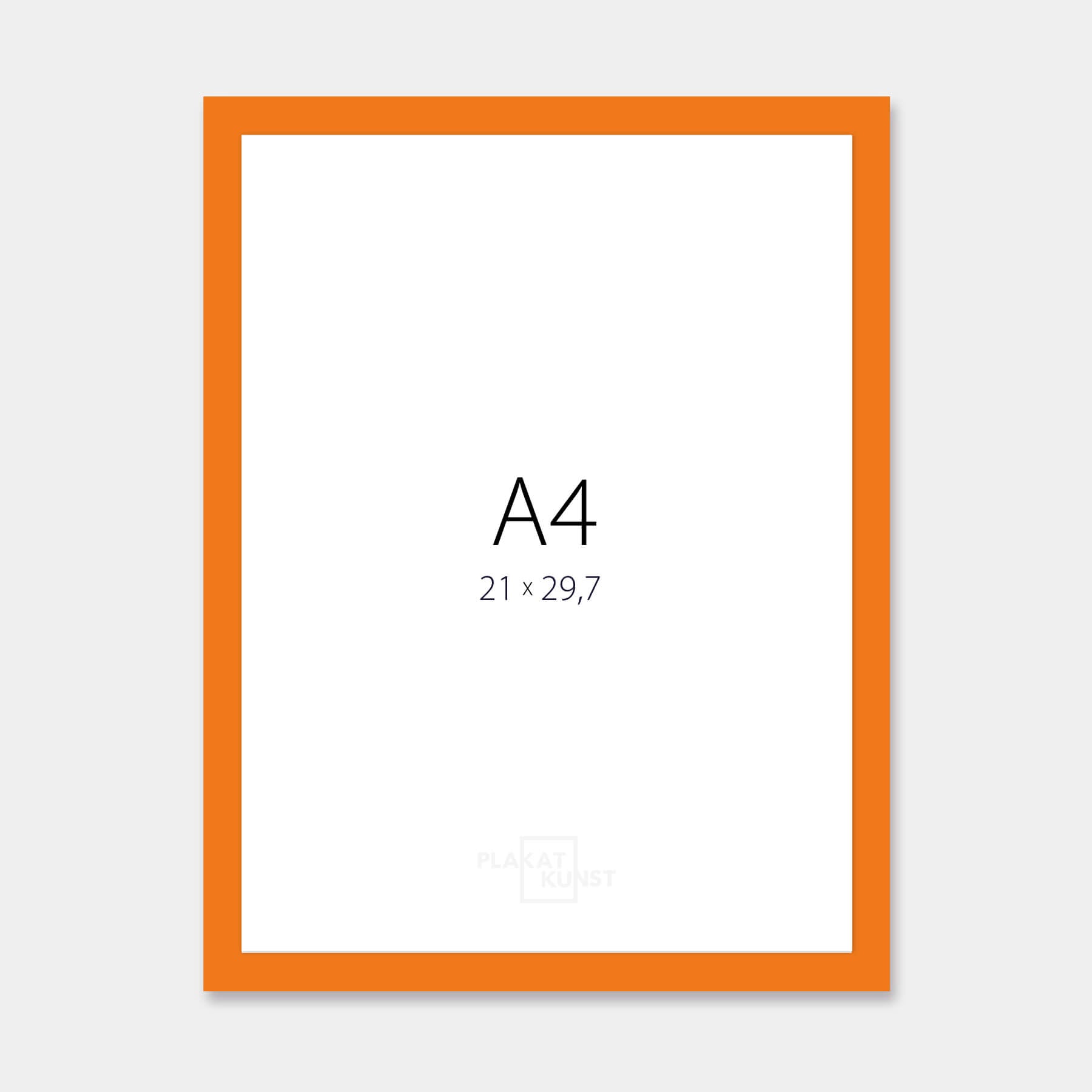 Orange blank træramme – Smal (14 mm) – A4 (21x29.7 cm)
