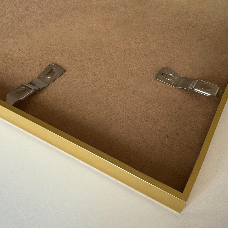 Guld aluramme - Smal (9 mm) - 50x50 cm-PlakatKunst
