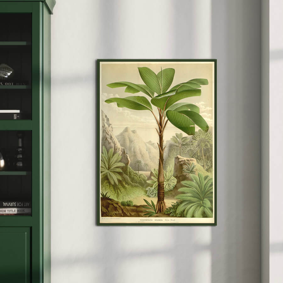 Mørk grøn mat træramme - Smal (15 mm) - Specialmål-PlakatKunst