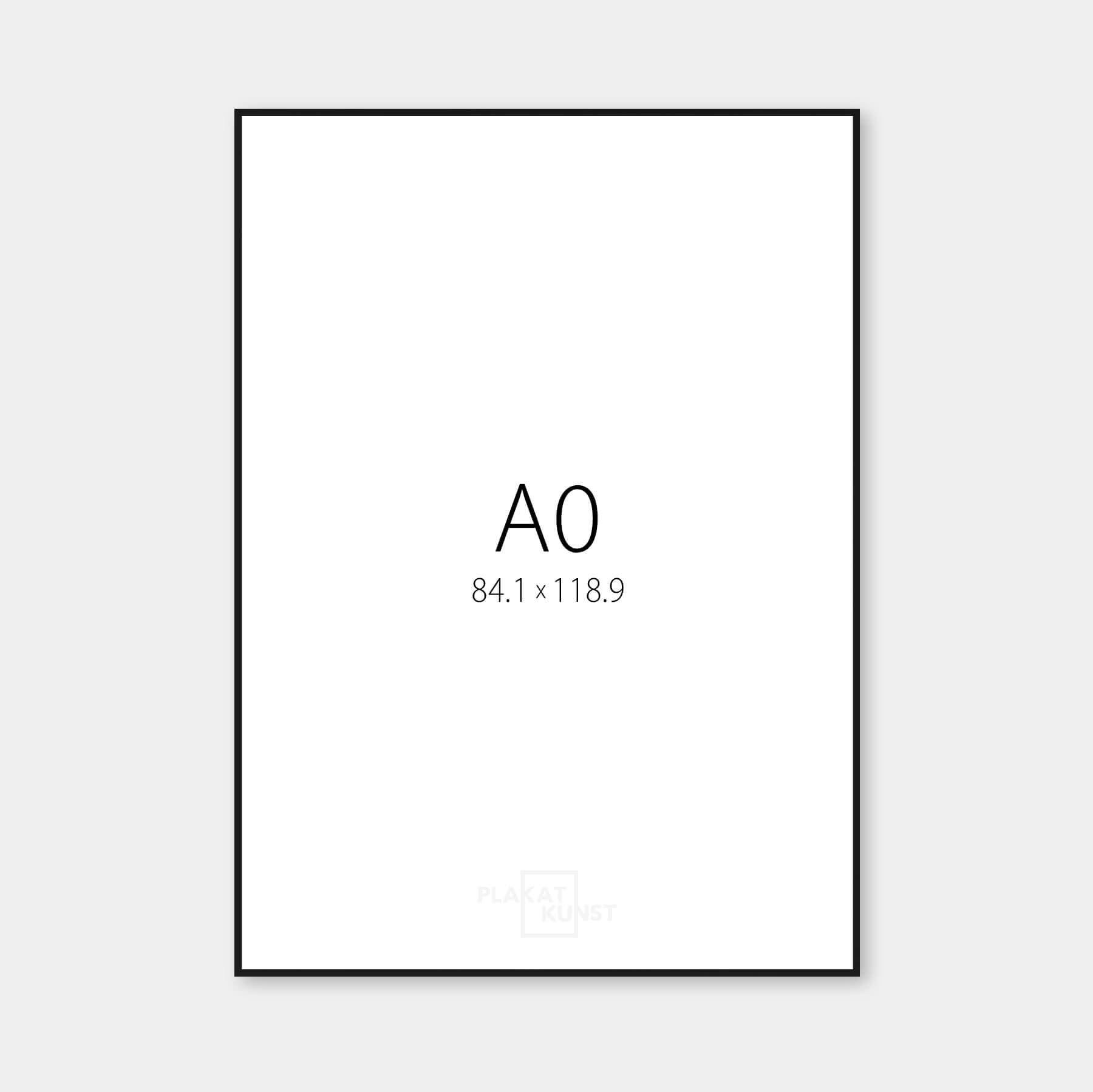 Sort premium aluramme - Smal (6 mm) - A0 (84,1x118,9 cm)-PlakatKunst