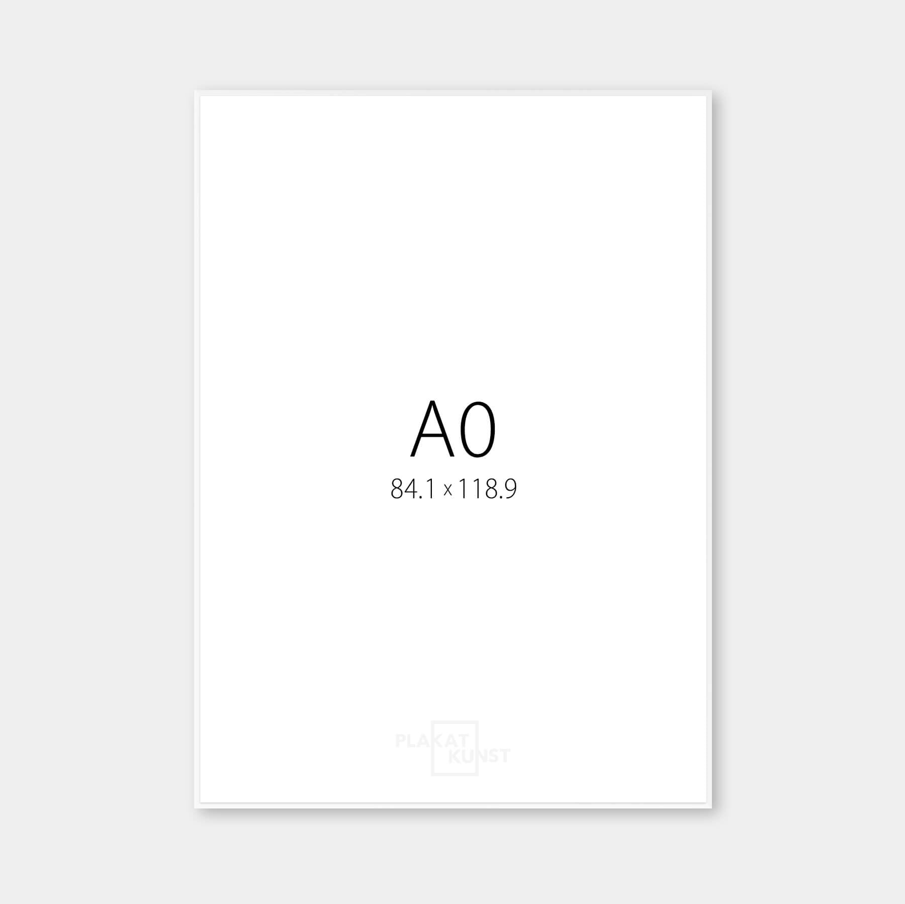 Mat sølv premium aluramme - Smal (6 mm) - A0 (84,1x118,9 cm)