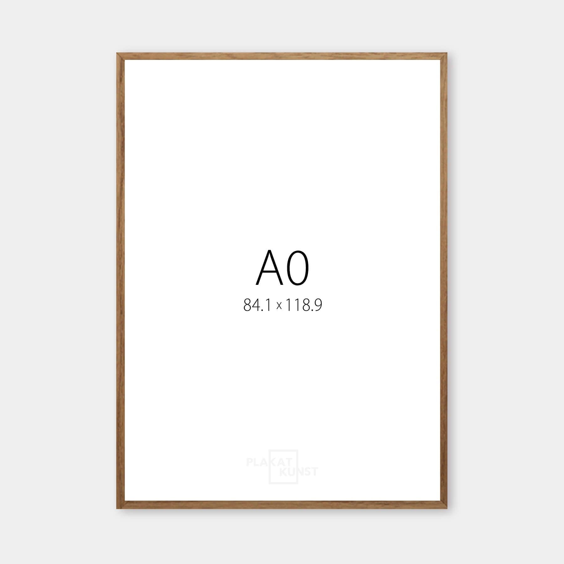 Mørk eg træramme - Bred (20 mm) - A0 (84,1x118,9 cm)-PlakatKunst