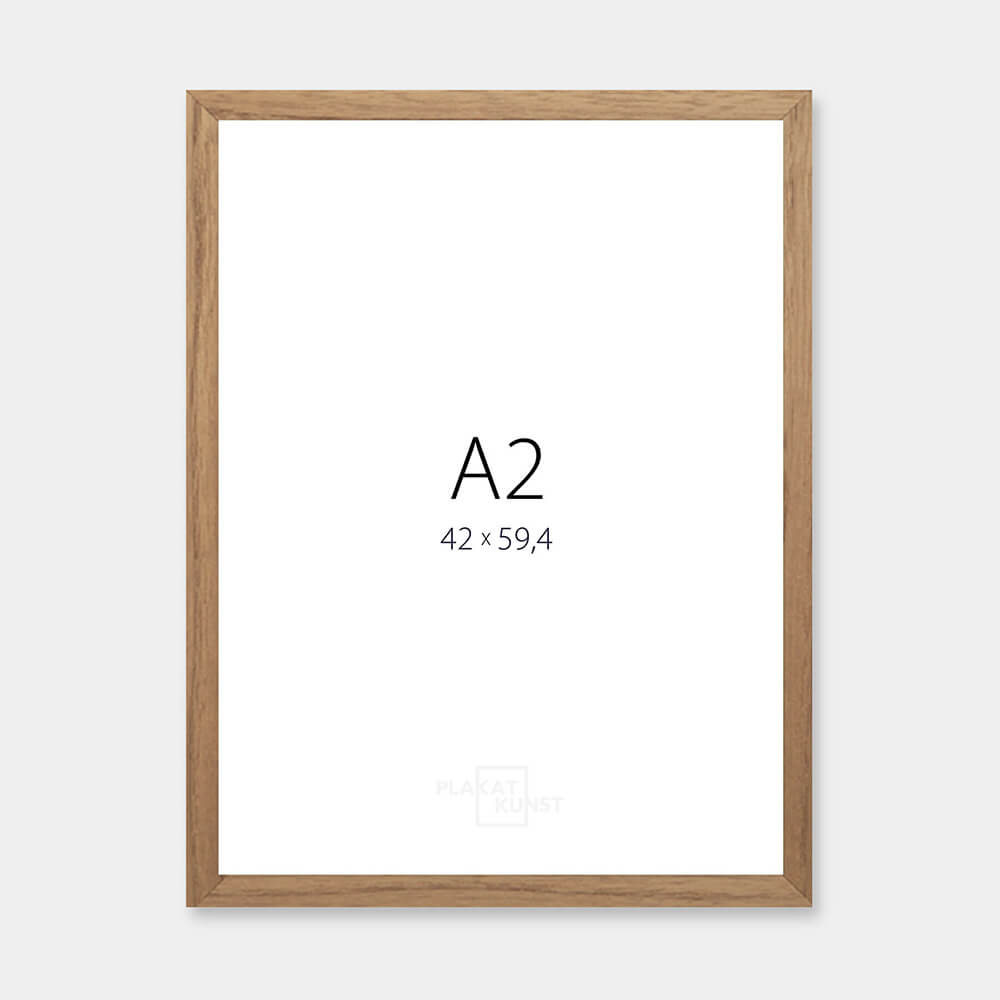 Mørk eg træramme – Bred (20 mm) – A2 (42x59,4 cm)