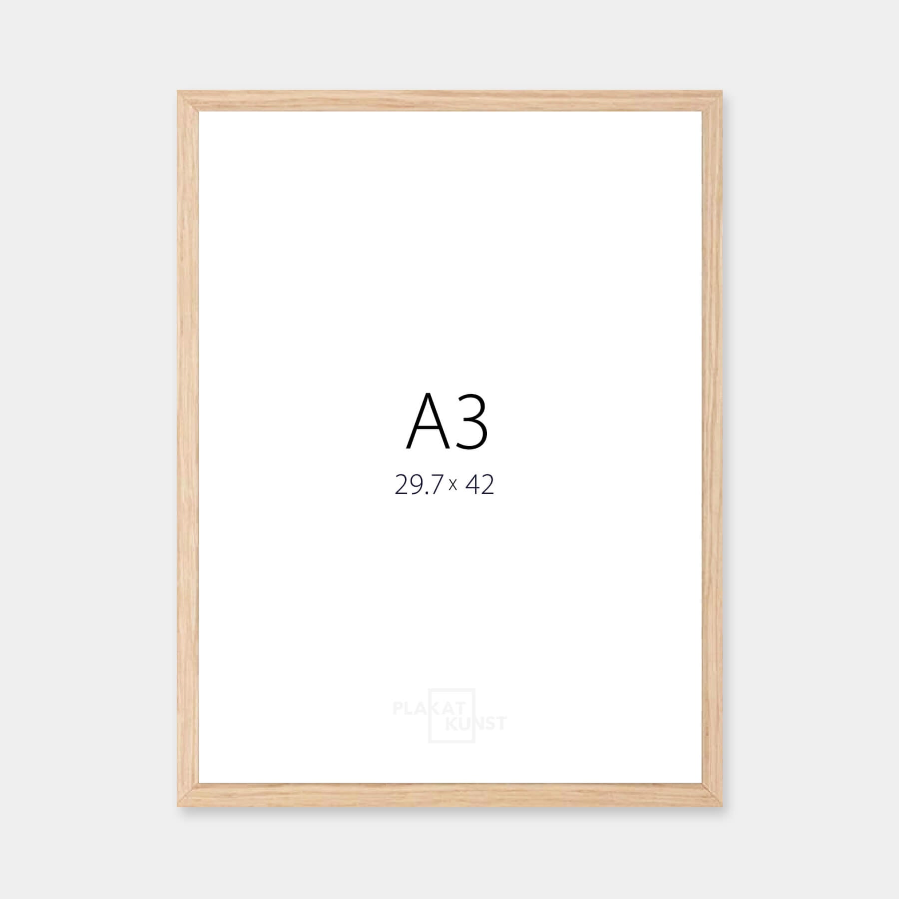 Massiv egetræsramme – Smal (12 mm) – A3 (30x42 cm)