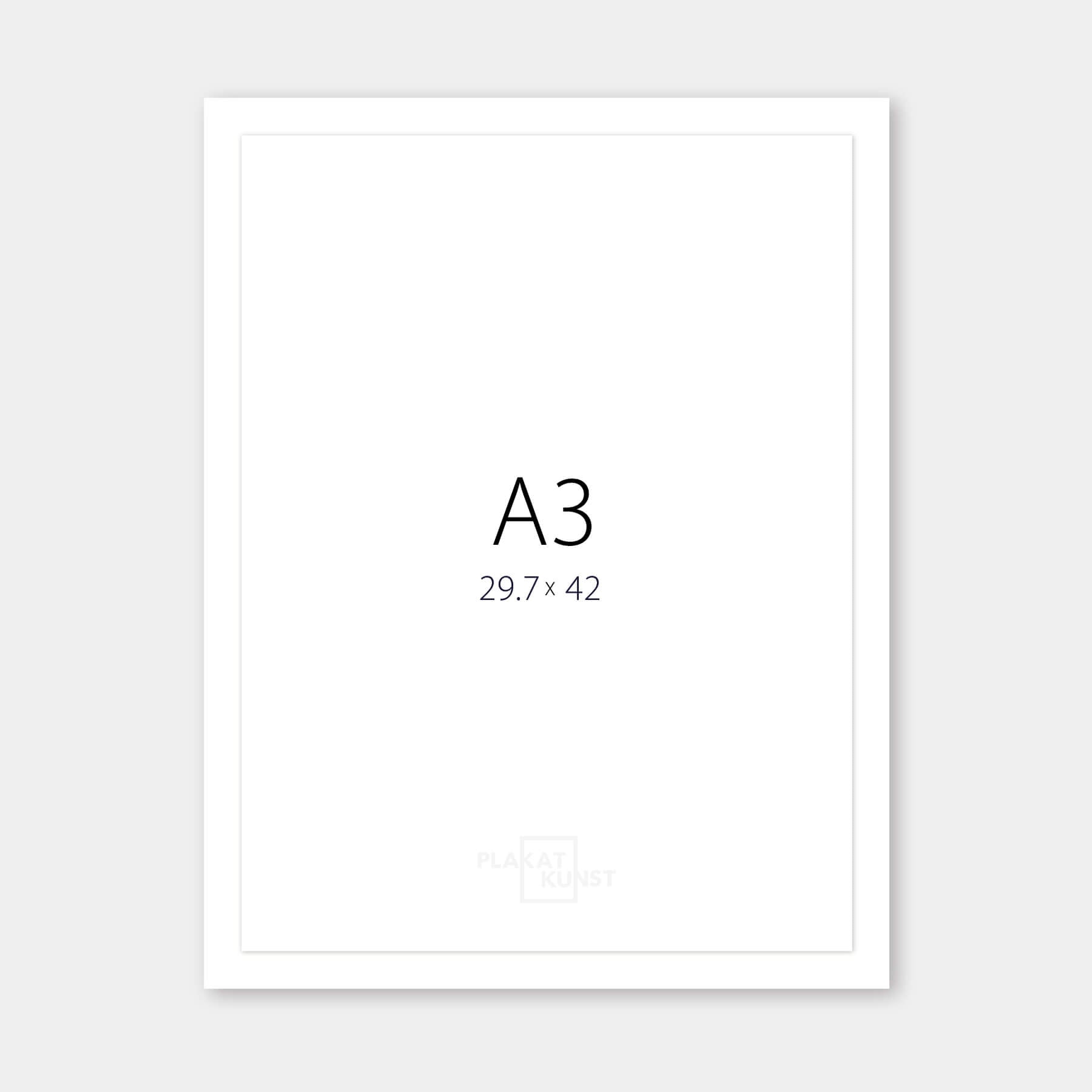 Hvid træramme – Bred (20 mm) – A3 (30x42 cm)