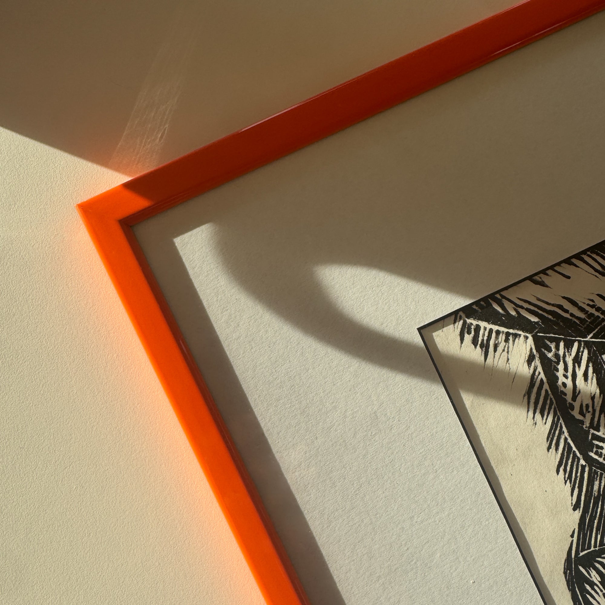 Orange blank træramme - Smal (13 mm)