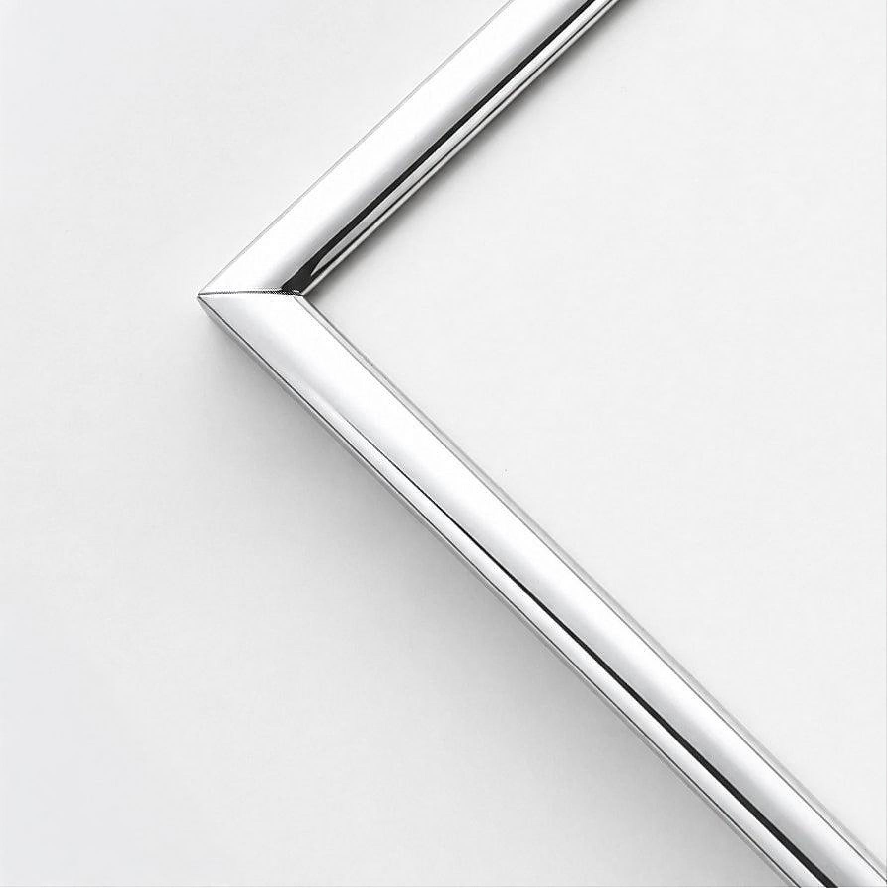 Sølv blank premium aluramme - Smal (6 mm) - Specialmål