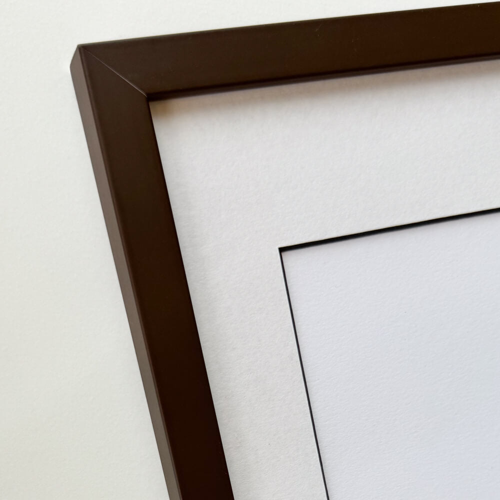 Brun mat træramme – Smal (15 mm) – 40x50 cm