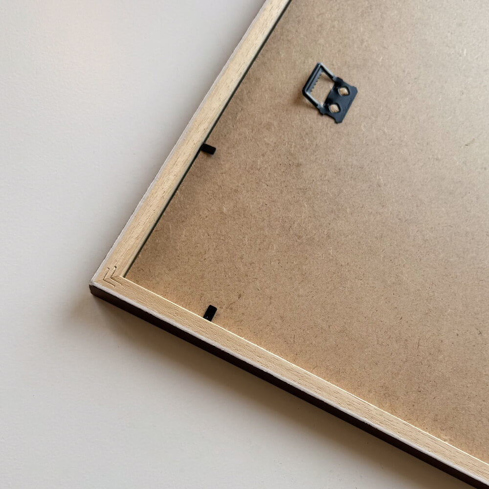 Brun mat træramme - Smal (15 mm) - 50x60 cm