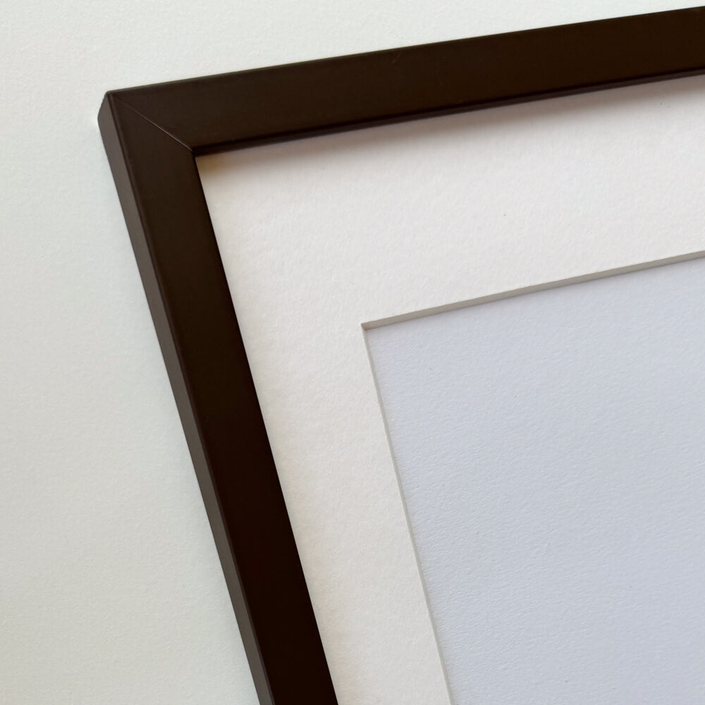 Brun mat træramme – Smal (15 mm) – A4 (21x29.7 cm)