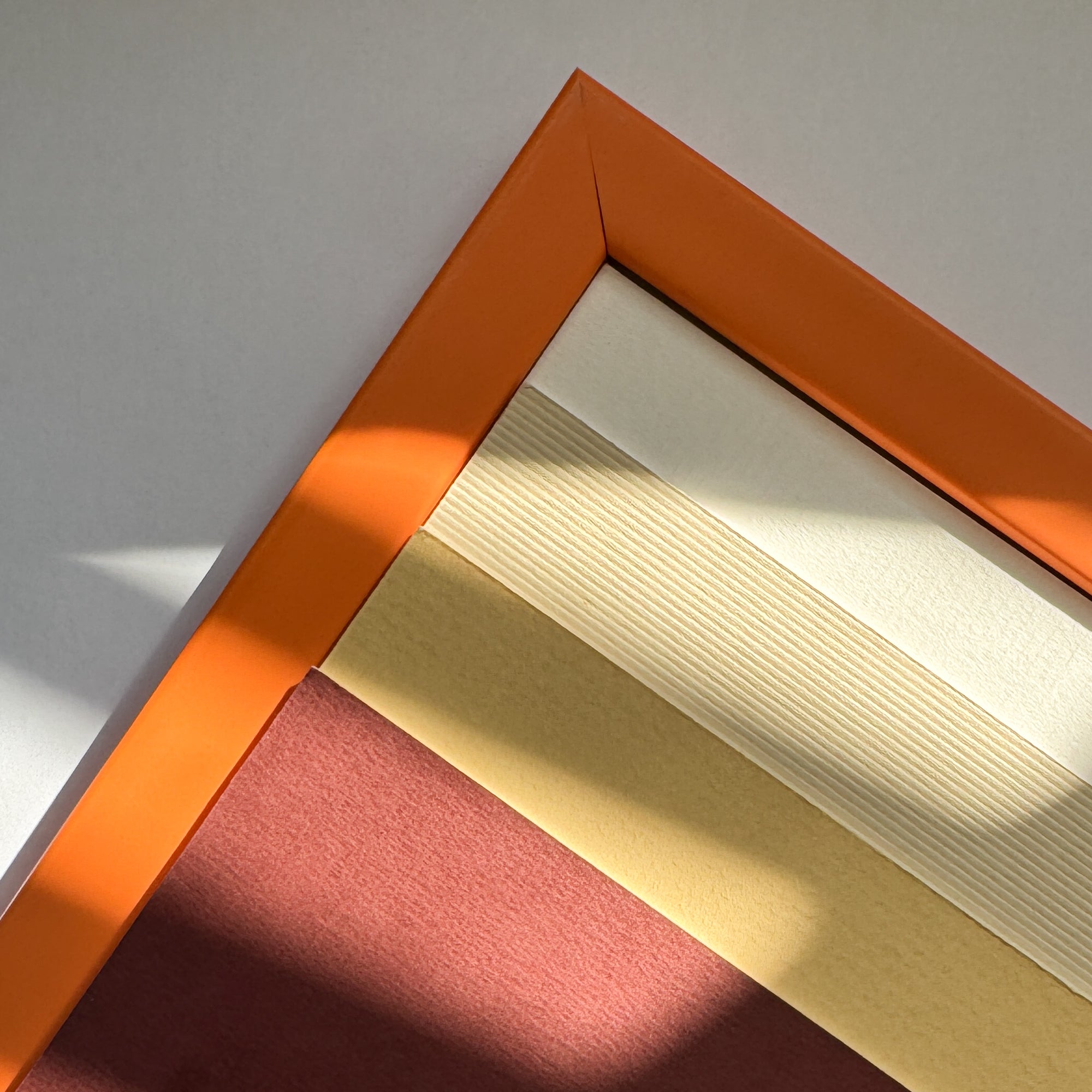 Orange mat træramme – Smal (15 mm) – A3 (30x42 cm)