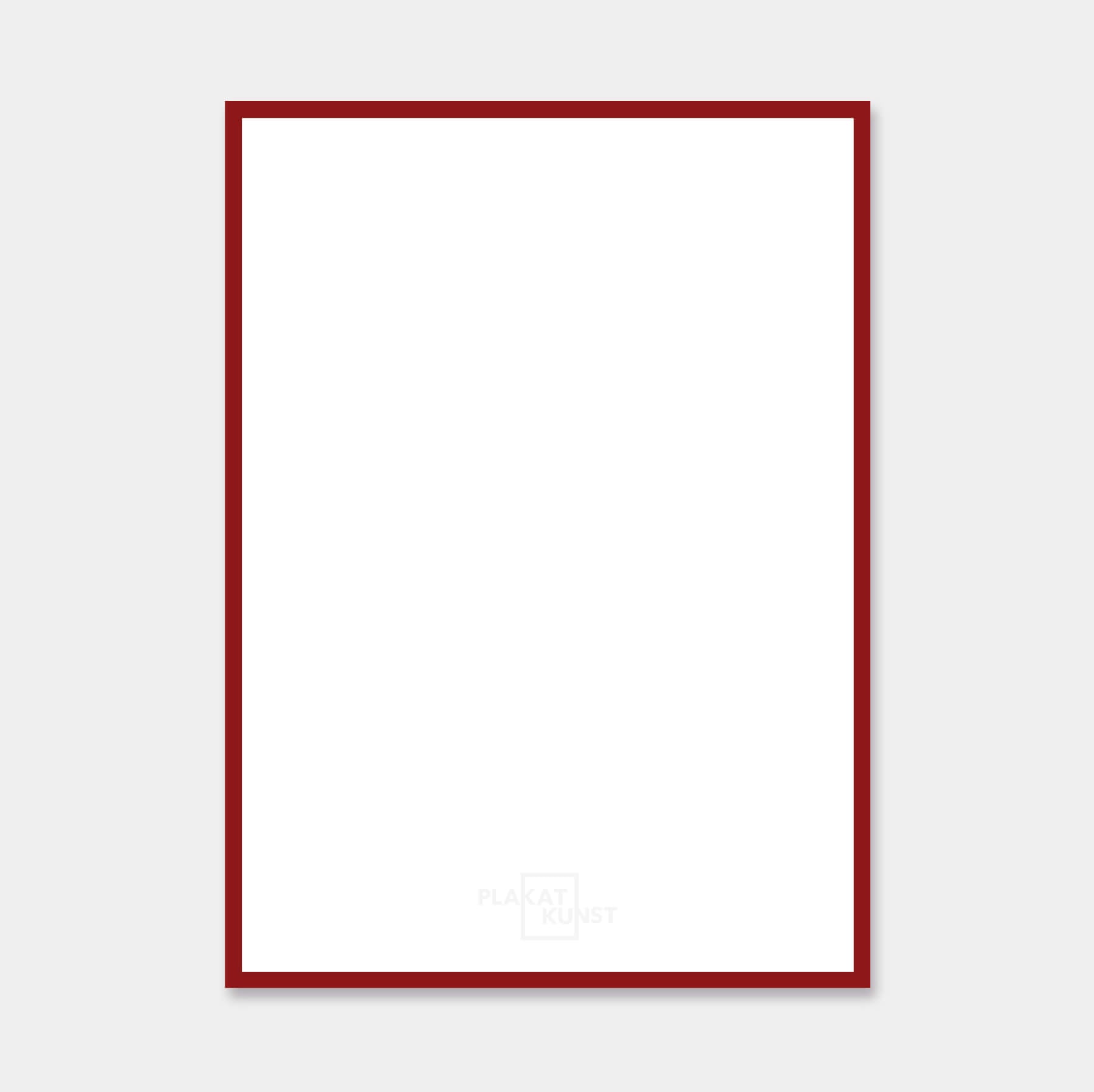 Mørk rød blank træramme - Smal (13 mm) - Specialmål