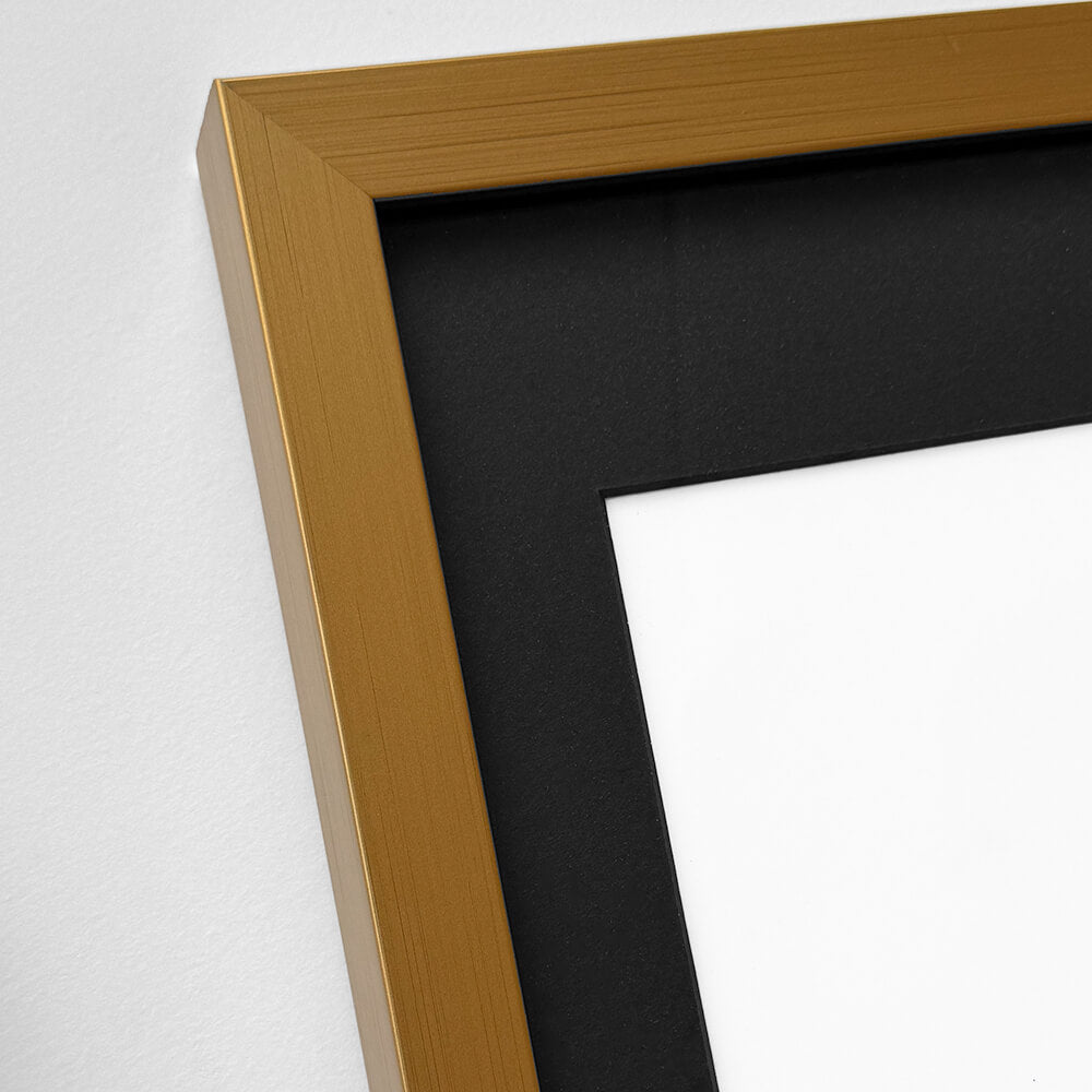 Mørk guld træramme – Bred (20 mm) – 60x80 cm