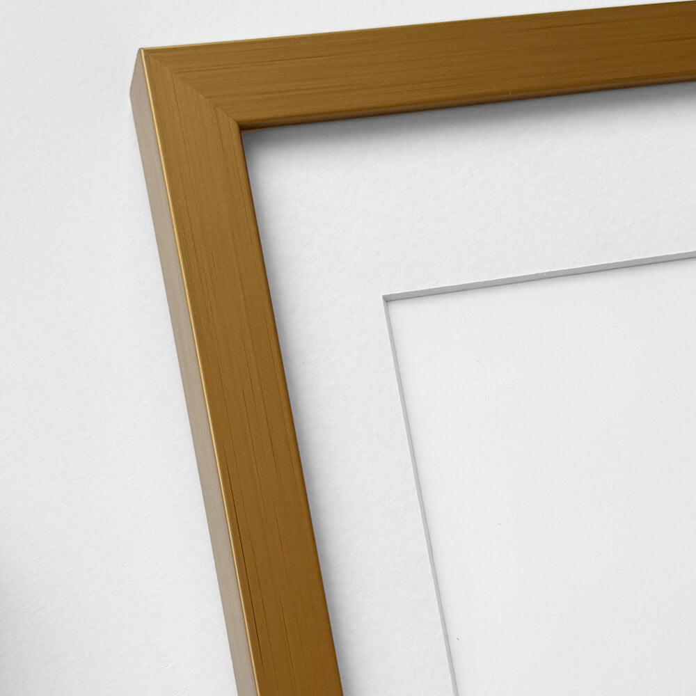 Mørk guld træramme – Bred (20 mm) – 60x80 cm