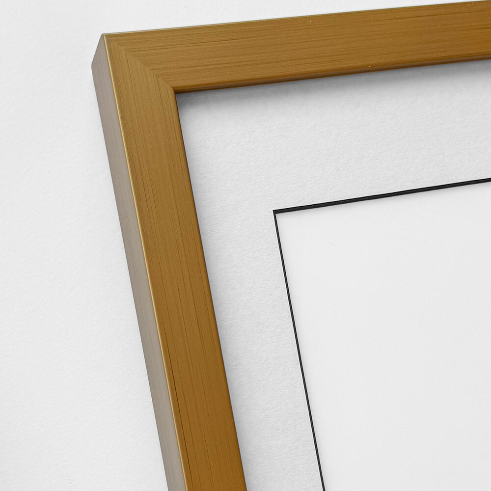 Mørk guld træramme – Bred (20 mm) – 60x80 cm