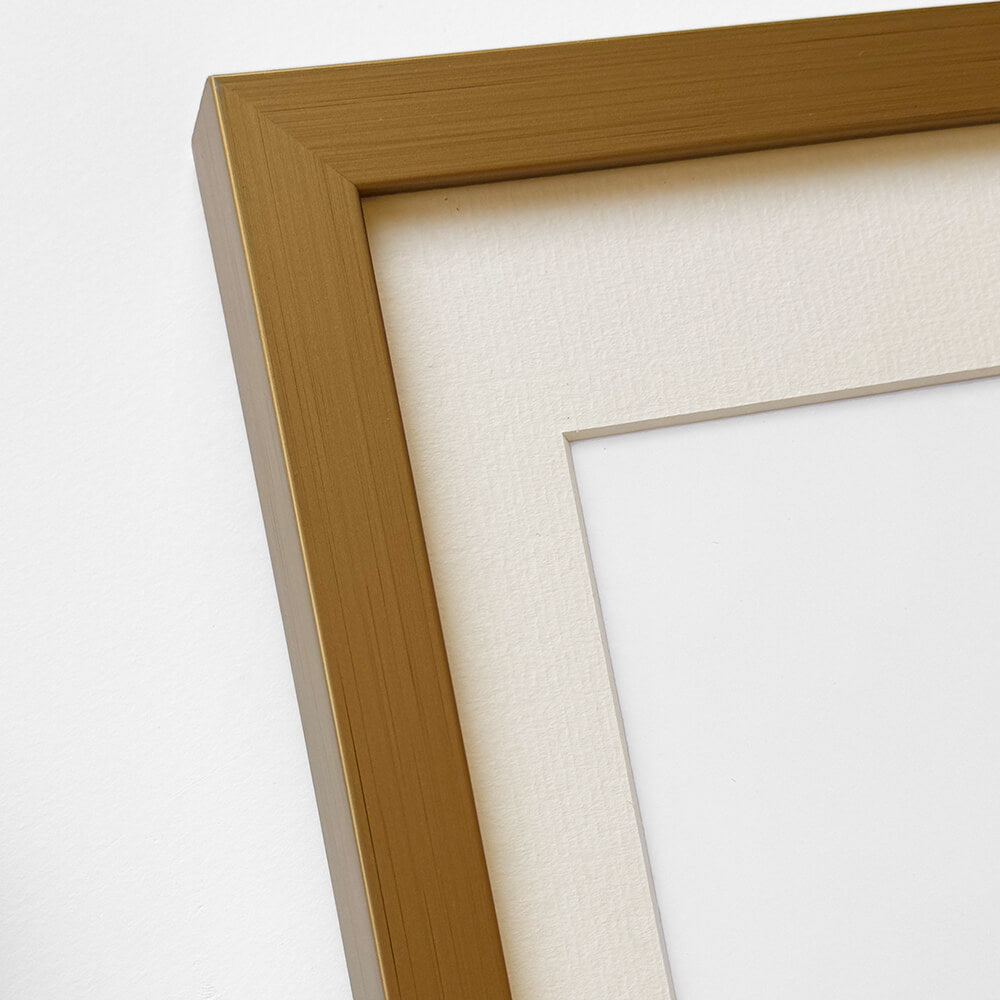 Mørk guld træramme – Bred (20 mm) – 60x80 cm