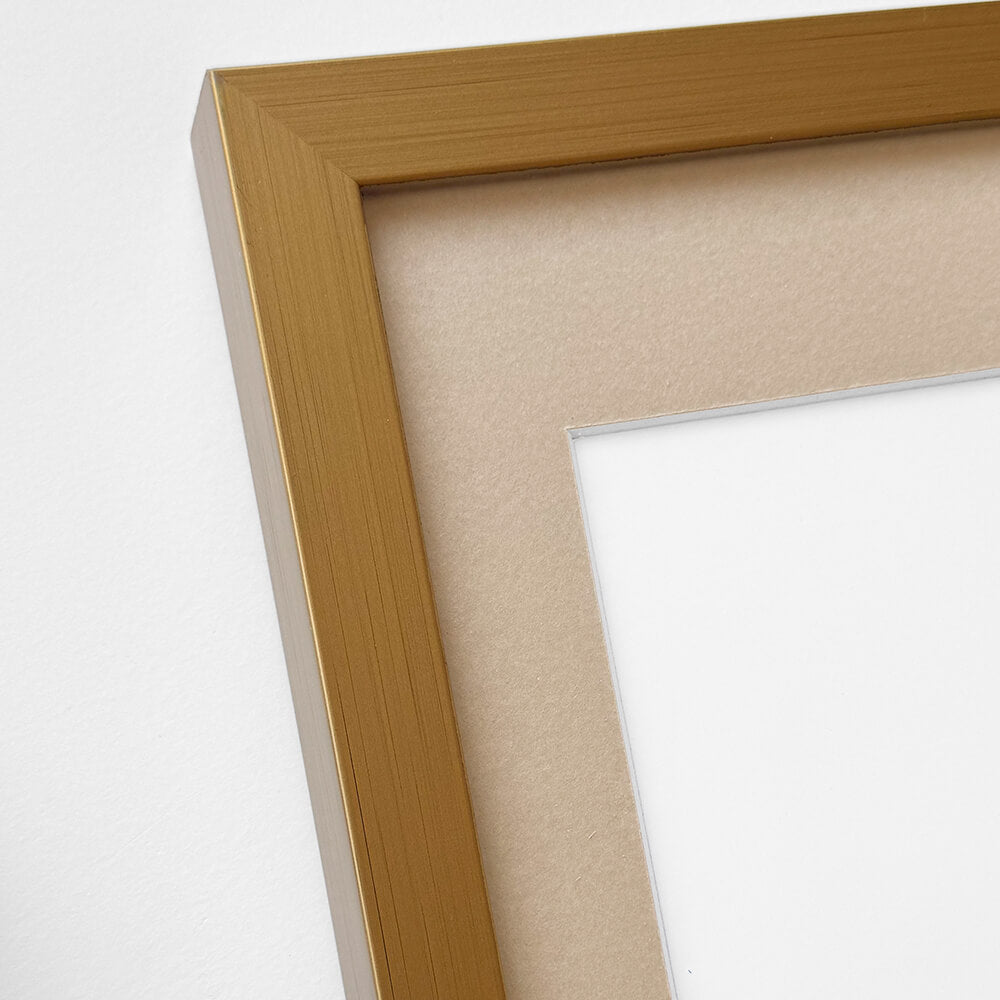 Mørk guld træramme – Bred (20 mm) – 60x80 cm