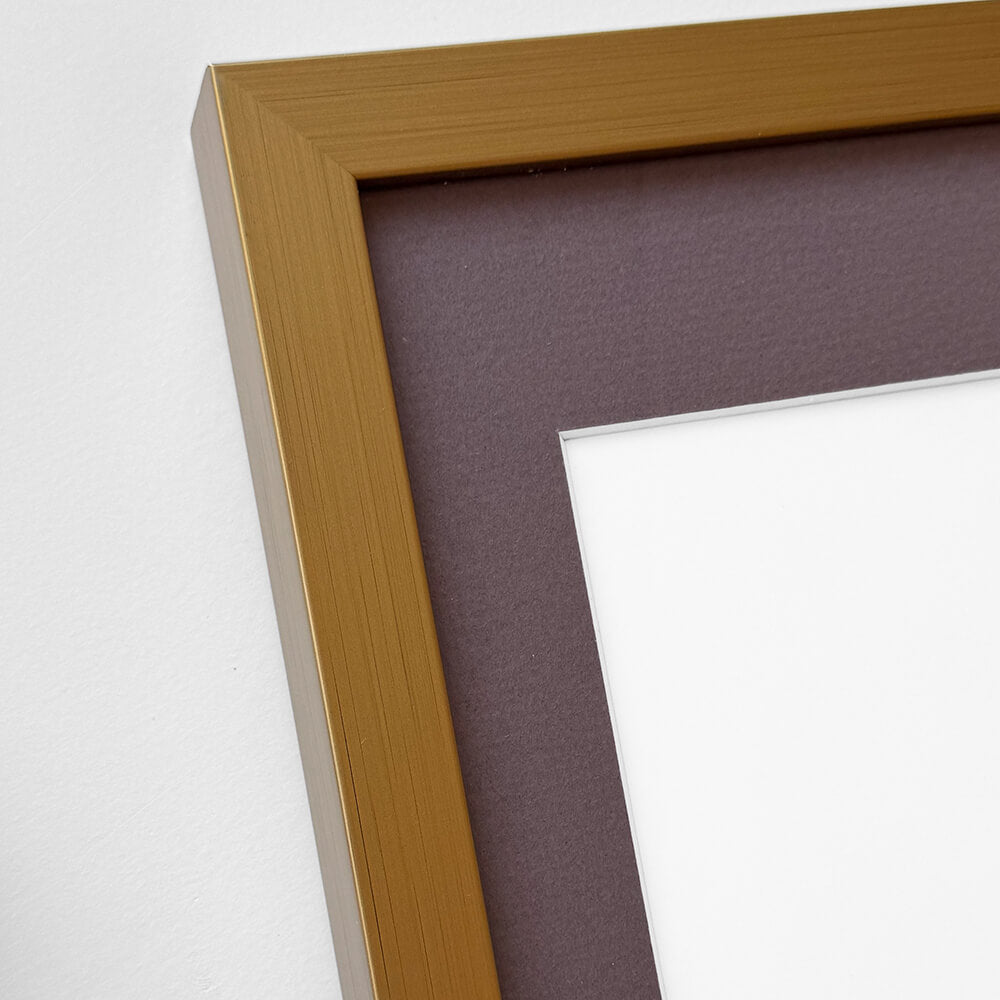 Mørk guld træramme – Bred (20 mm) – 60x80 cm