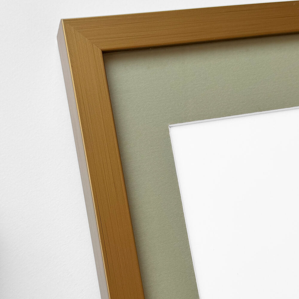 Mørk guld træramme – Bred (20 mm) – 60x80 cm
