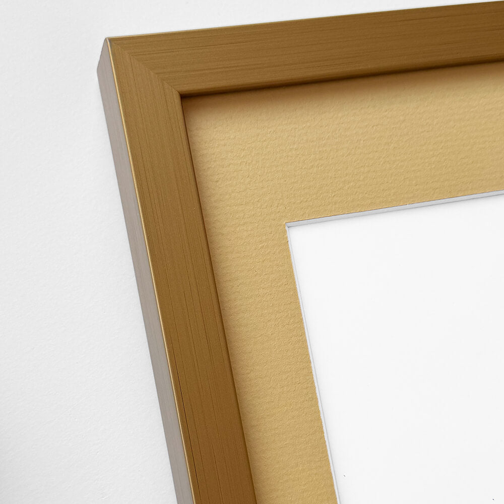 Mørk guld træramme – Bred (20 mm) – 60x80 cm