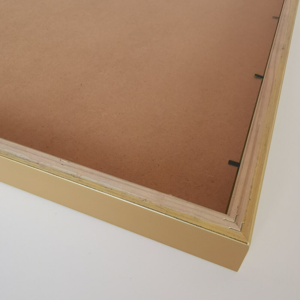 Mørk guld træramme - Bred (20 mm) - 100x140 cm