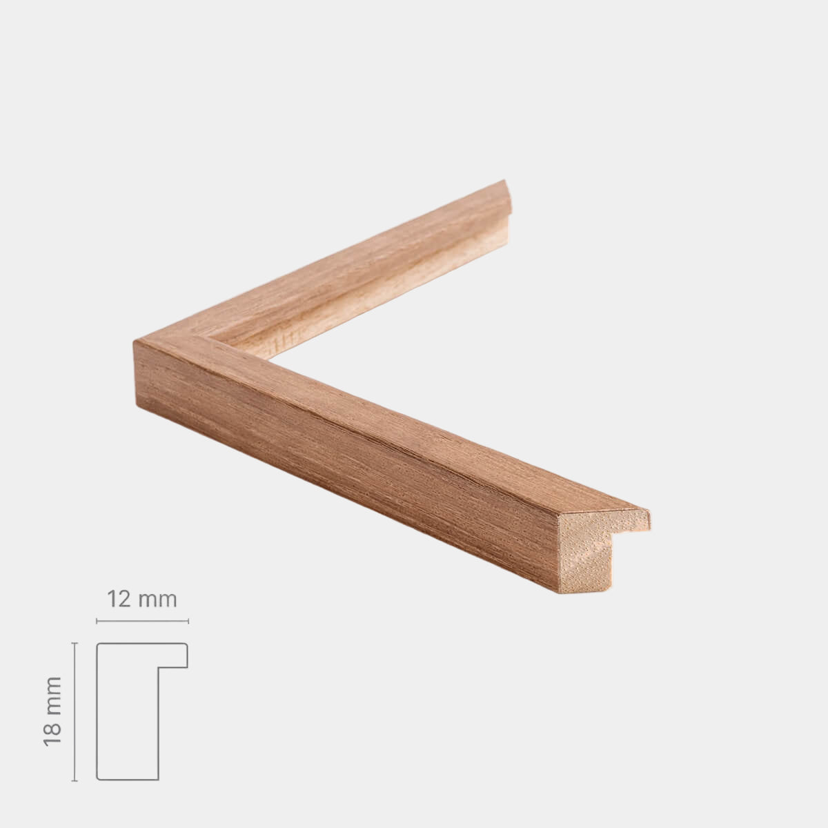 Mørk eg træramme – Smal (12 mm) – 40x50 cm