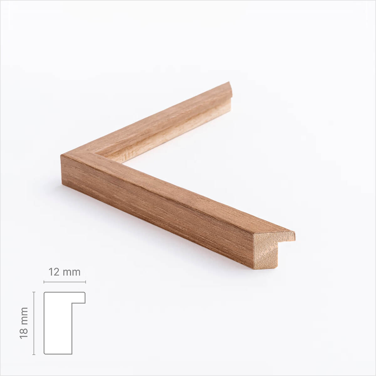 Mørk eg træramme - Smal (12 mm) - 13x18 cm