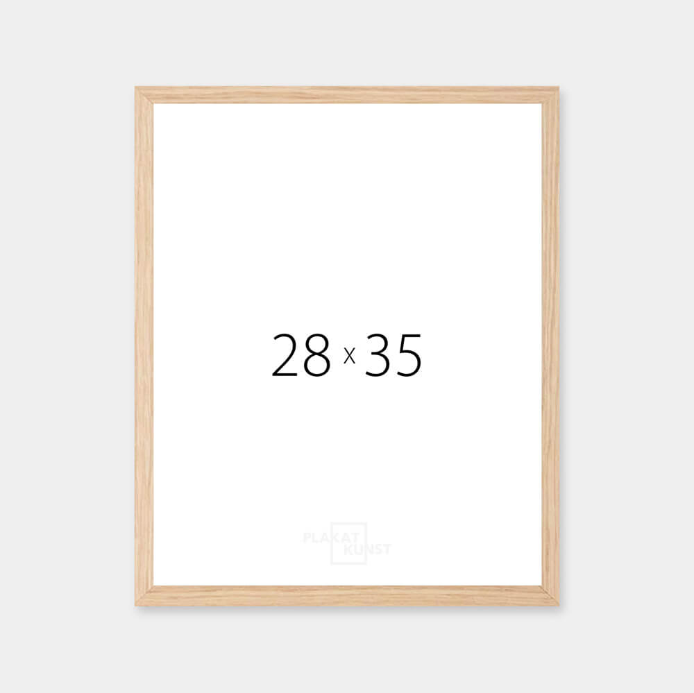Massiv egetræsramme – Smal (12 mm) – 28x35 cm