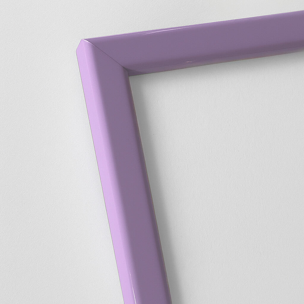 Lyserød blank træramme - Smal (13 mm) - A5 (15x21 cm)