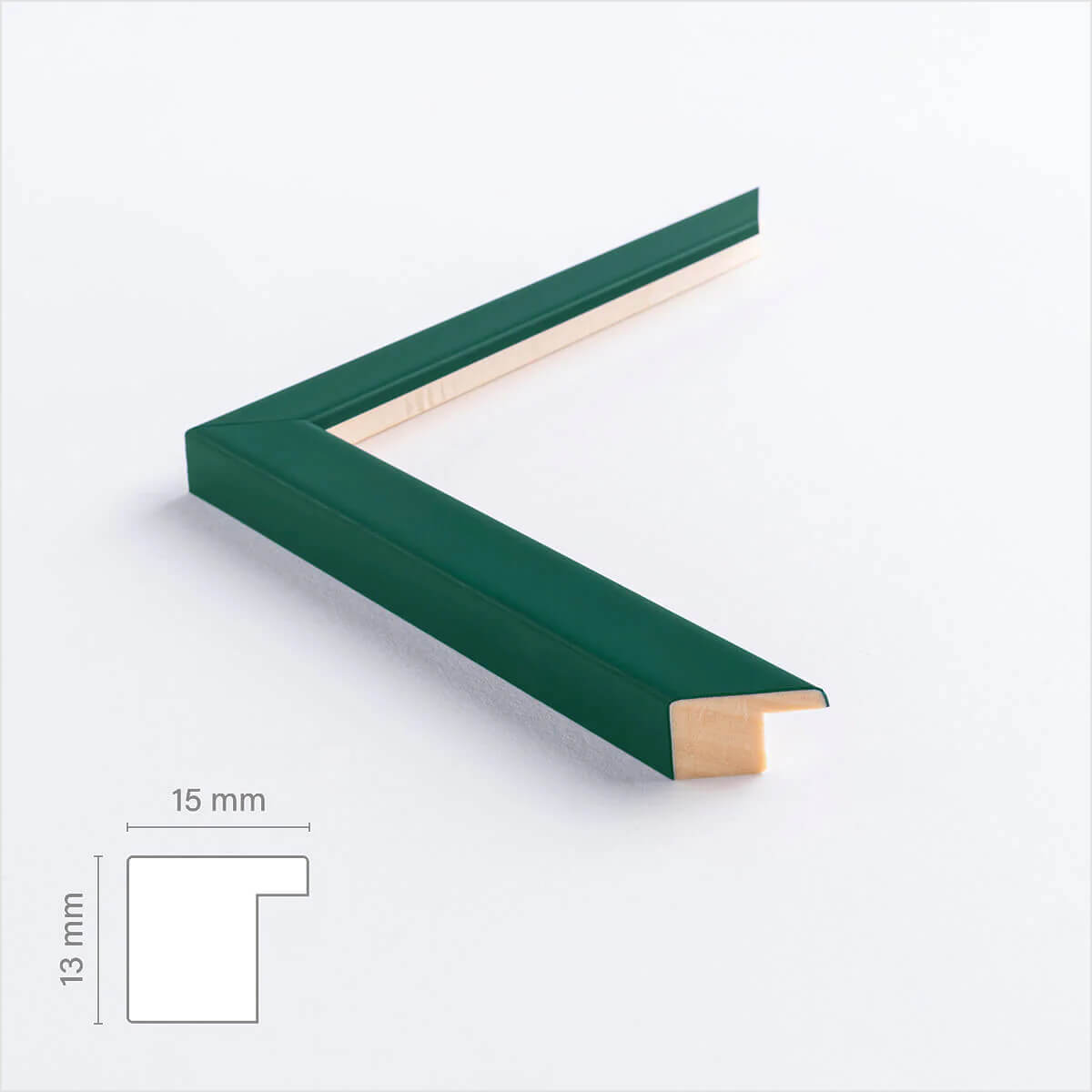 Mørk grøn mat træramme – Smal (15 mm) – 40x50 cm-PlakatKunst