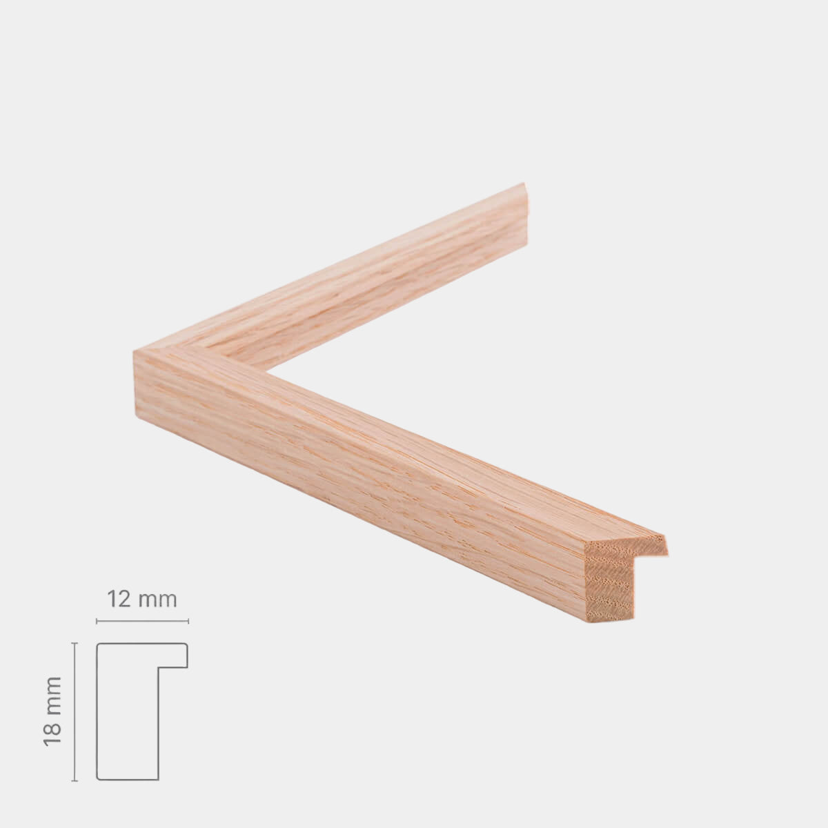 Massiv egetræsramme – Bred (20 mm) – 40x50 cm